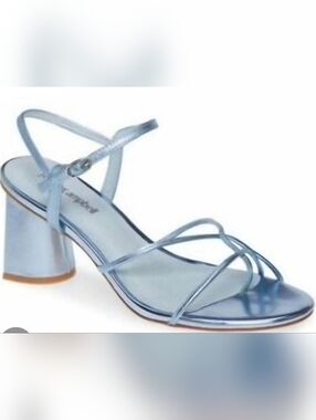 Jeffrey Campbell Yanyu Blue Metallic Sandals Heels